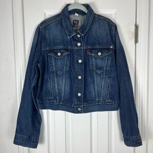Levi’s Jeans Denim Trucker Jacket Sz Junior Women’s XL Earlier 2000’s